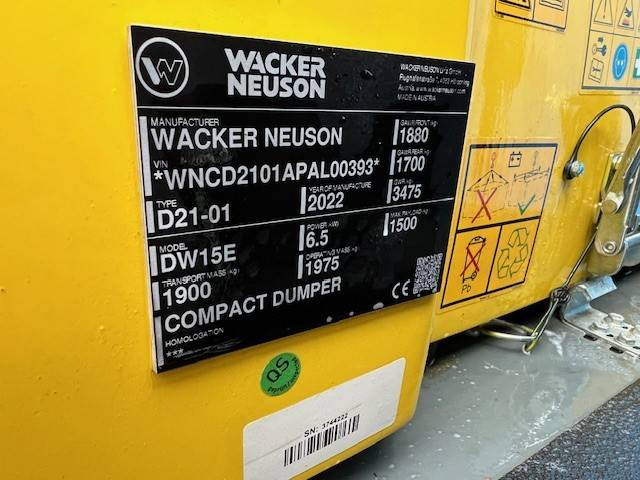 Dúmper articulado WACKER NEUSON DW 15 E: foto 12