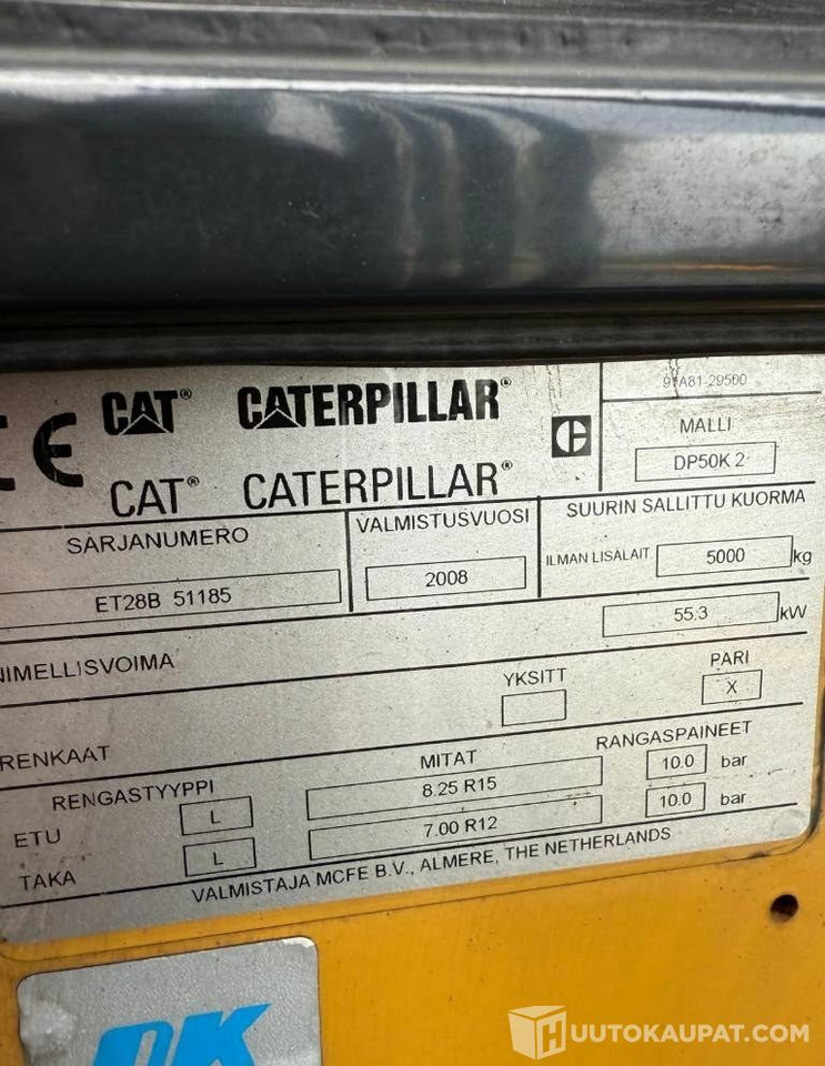 Cat DP50K2, 2008, 6 077 h Trukki, Lempäälä - Carretilla elevadora diésel: foto 2 Cat DP50K2, 2008, 6 077 h Trukki, Lempäälä - Carretilla elevadora diésel: foto 2