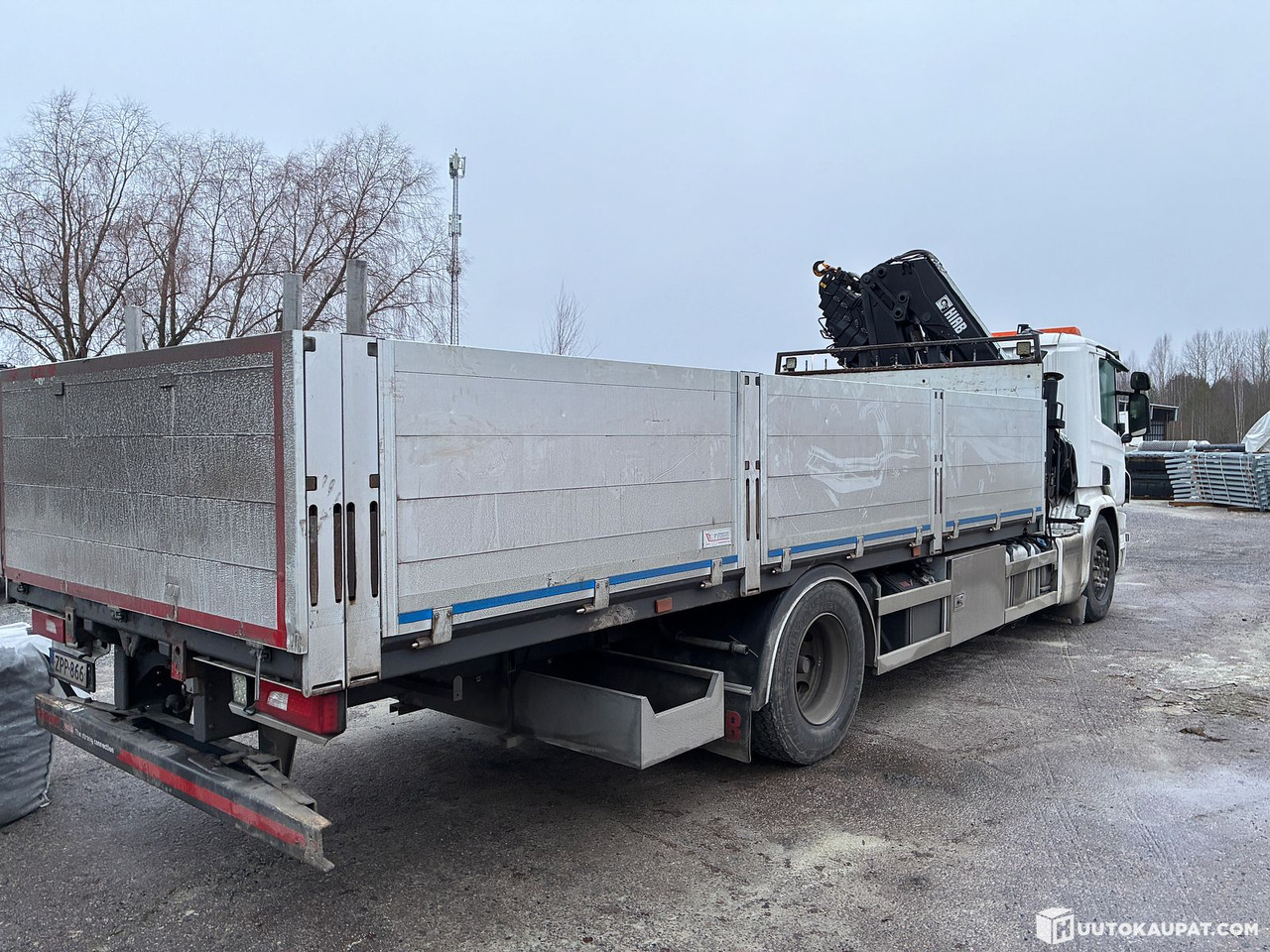 Camión caja abierta, Camión grúa Scania P320, 2016 truck + Hiab crane, Tampere: foto 7