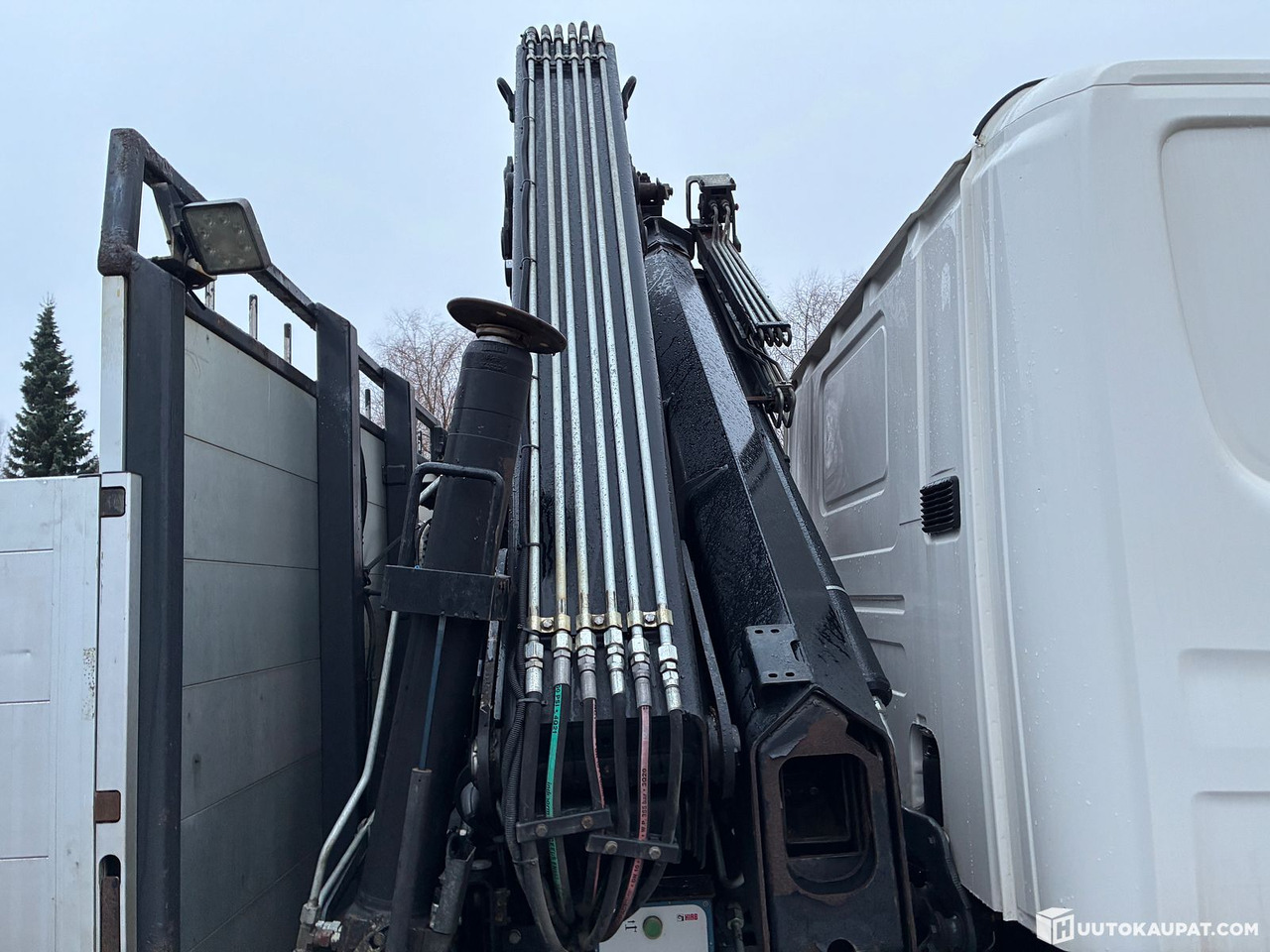 Camión caja abierta, Camión grúa Scania P320, 2016 truck + Hiab crane, Tampere: foto 13