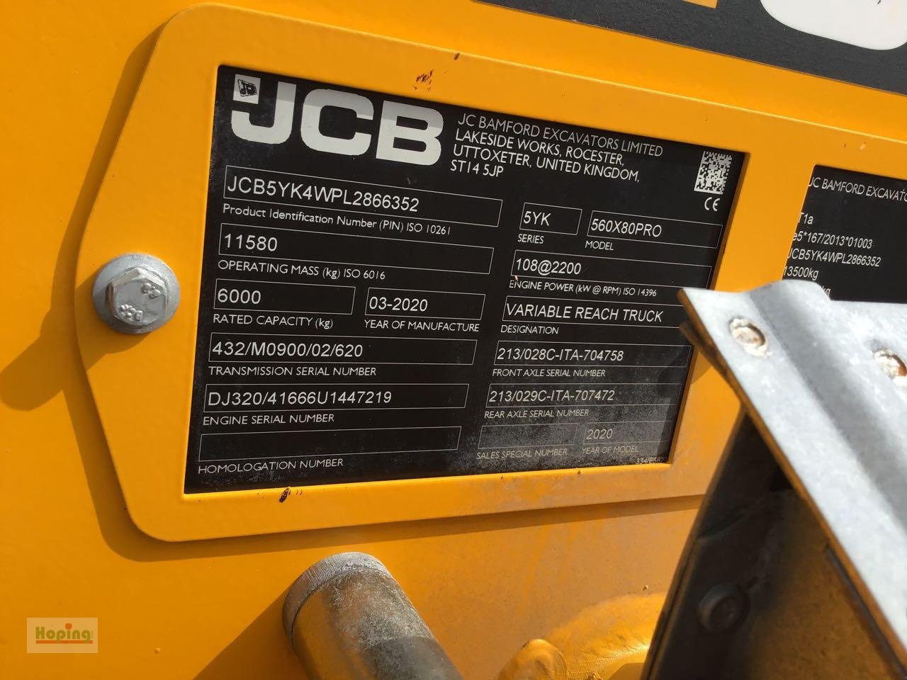Manipulador telescópico JCB 560-80 Agri Pro: foto 13