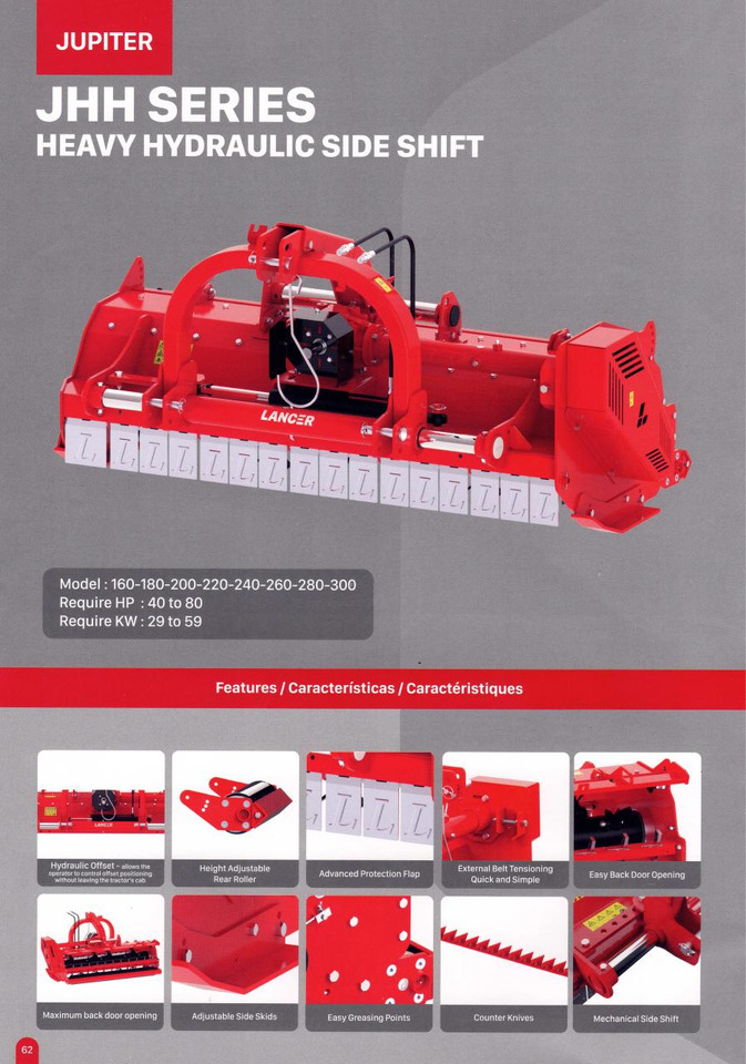 Lancer JUPITER JHH 280 - Desbrozadora de martillos: foto 2 Lancer JUPITER JHH 280 - Desbrozadora de martillos: foto 2
