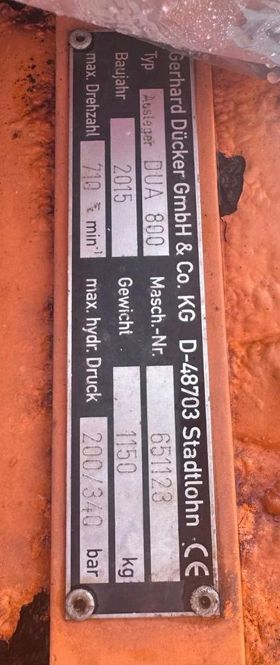 Dücker DUA 800 Mähausleger Böschungsmäher Böschungsmulcher Seitenmulcher Randstreifenmäher für Fendt Deutz MKM - Desbrozadora de brazo: foto 3 Dücker DUA 800 Mähausleger Böschungsmäher Böschungsmulcher Seitenmulcher Randstreifenmäher für Fendt Deutz MKM - Desbrozadora de brazo: foto 3