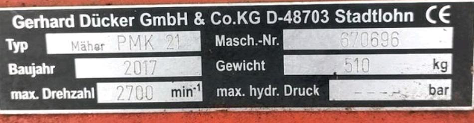 Desbrozadora de martillos Dücker PMK21 2017 Frontmulchgerät Mulcher Mulchgerät Traktor: foto 8 Desbrozadora de martillos Dücker PMK21 2017 Frontmulchgerät Mulcher Mulchgerät Traktor: foto 8