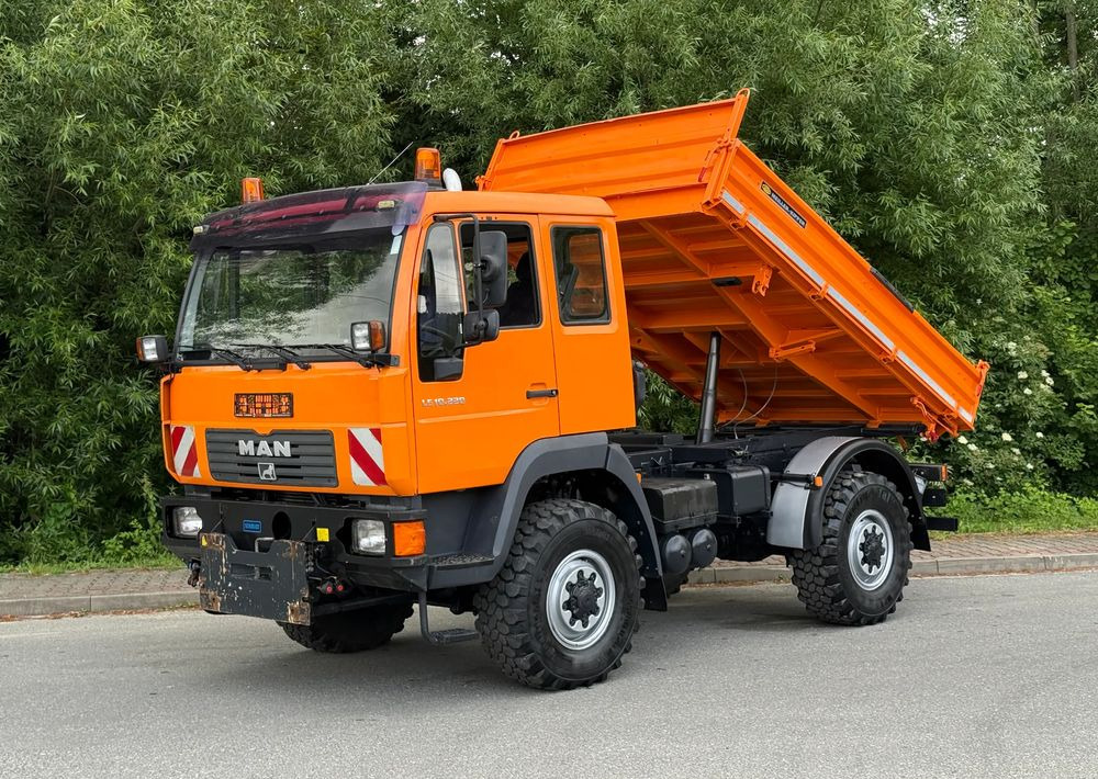 MAN * MAN 10-220 * Kiper Wywrotka Meiller * 4x4 * Zimowe Utrzymanie * Unimog * - Camión volquete: foto 1 MAN * MAN 10-220 * Kiper Wywrotka Meiller * 4x4 * Zimowe Utrzymanie * Unimog * - Camión volquete: foto 1