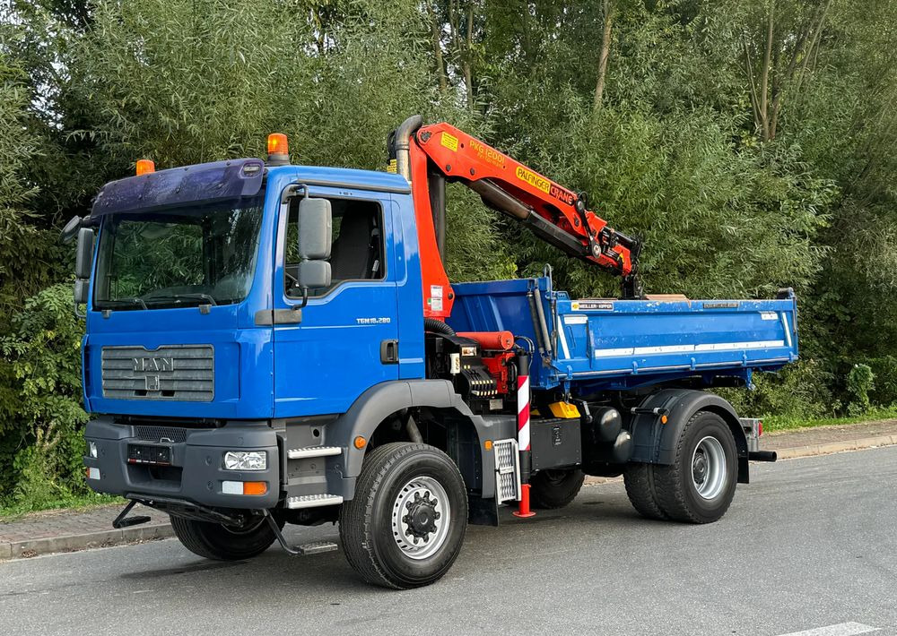 Camión volquete MAN * MAN 18 280 * Kiper Wywrotka * 4x4 * HDS Palfinger  120 STAN BARDZO DOBRY * Sprowadzony: foto 12