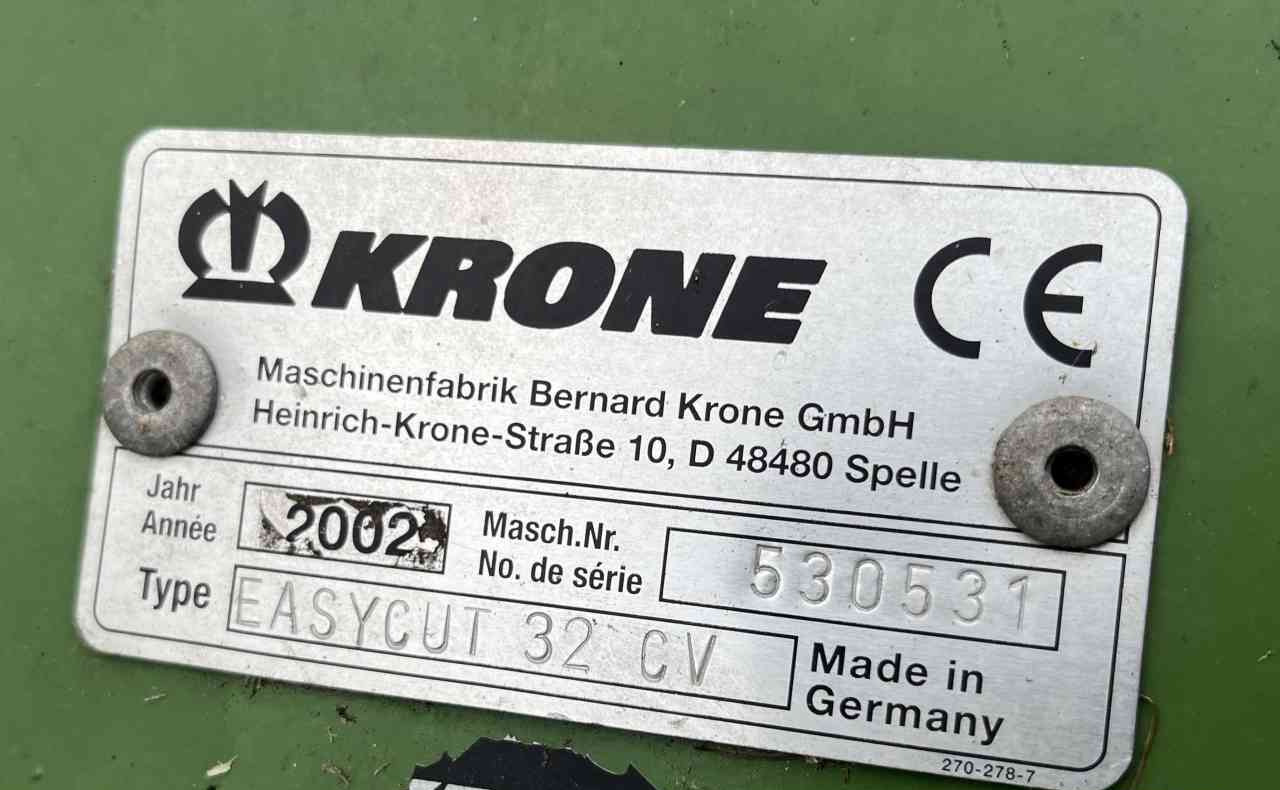 Krone Easycut 320 CV frontmaaier weidebouwmachines - Segadora: foto 3 Krone Easycut 320 CV frontmaaier weidebouwmachines - Segadora: foto 3
