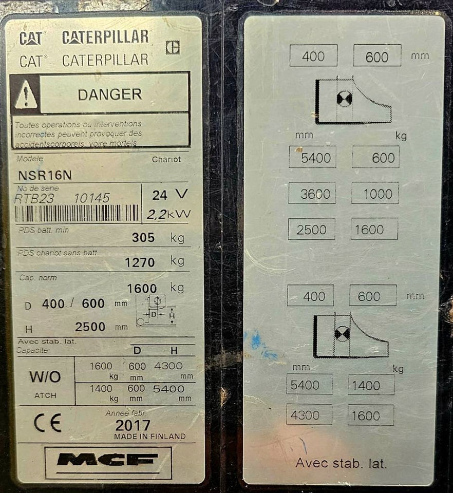 Apilador CAT NSR 16 N: foto 12