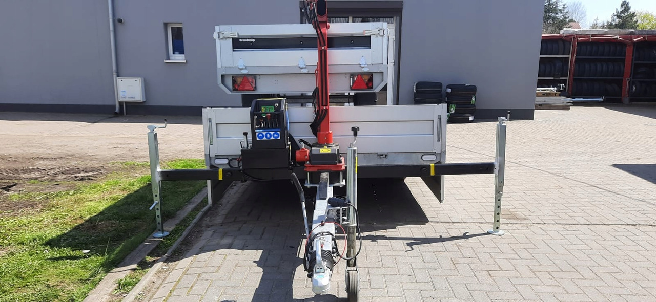 PRZYCZEPA PLATFORMA Z DŹWIGIEM HDS MAXILIFT 110 / PLATFORM TRAILER WITH HDS MAXILIFT 110 CRANE - Remolque plataforma/ Caja abierta: foto 2 PRZYCZEPA PLATFORMA Z DŹWIGIEM HDS MAXILIFT 110 / PLATFORM TRAILER WITH HDS MAXILIFT 110 CRANE - Remolque plataforma/ Caja abierta: foto 2