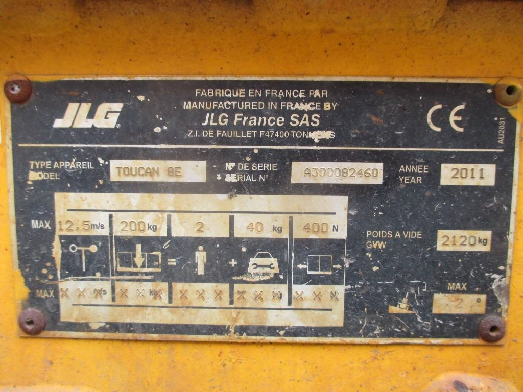 Plataforma de mástil vertical JLG Toucan 8 E: foto 9 Plataforma de mástil vertical JLG Toucan 8 E: foto 9