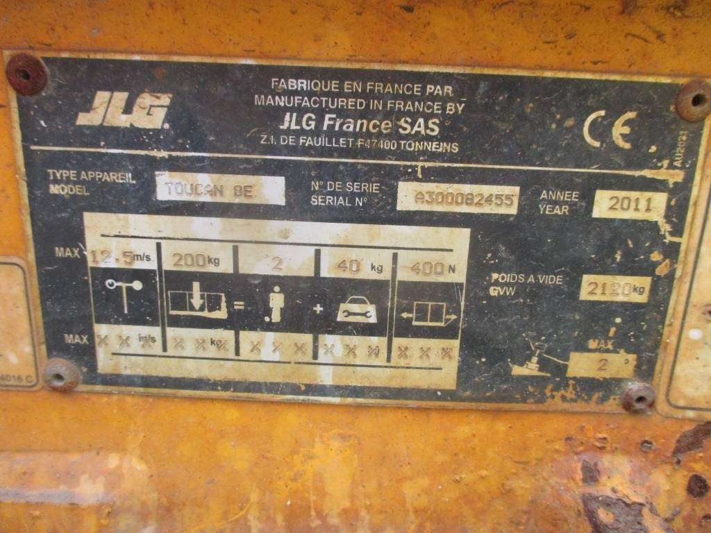 Plataforma de mástil vertical JLG Toucan 8 E: foto 9