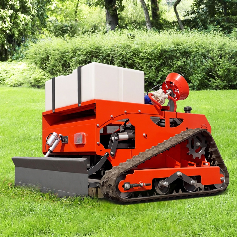 LEZUM LD1000 Multi-function remote control lawn mower Track crawler gasoline gas All-terrain Agricultural Sprayers Pesticide spraying lawn mower for sale - Cortacésped: foto 3 LEZUM LD1000 Multi-function remote control lawn mower Track crawler gasoline gas All-terrain Agricultural Sprayers Pesticide spraying lawn mower for sale - Cortacésped: foto 3