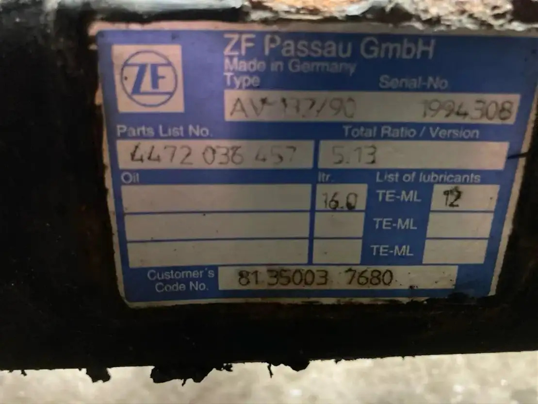 ZF Hinterachse Axis ZF AV132/90 5,13 4472036457 MAN Lions City A21 - Eje posterior para Autobús: foto 2 ZF Hinterachse Axis ZF AV132/90 5,13 4472036457 MAN Lions City A21 - Eje posterior para Autobús: foto 2