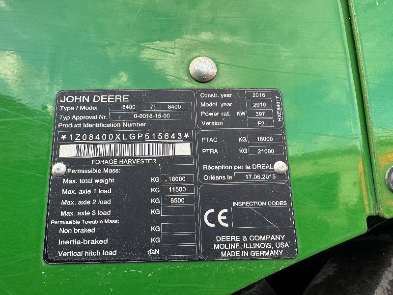 JOHN DEERE 8400 - Cosechadora de forraje: foto 4 JOHN DEERE 8400 - Cosechadora de forraje: foto 4