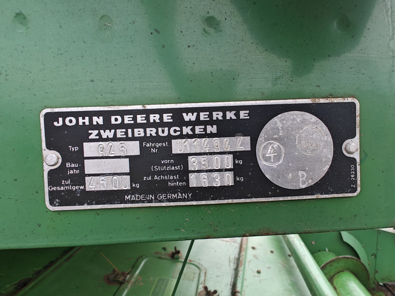 Cosechadora de granos JOHN DEERE 925 leikkuupuimuri: foto 15 Cosechadora de granos JOHN DEERE 925 leikkuupuimuri: foto 15