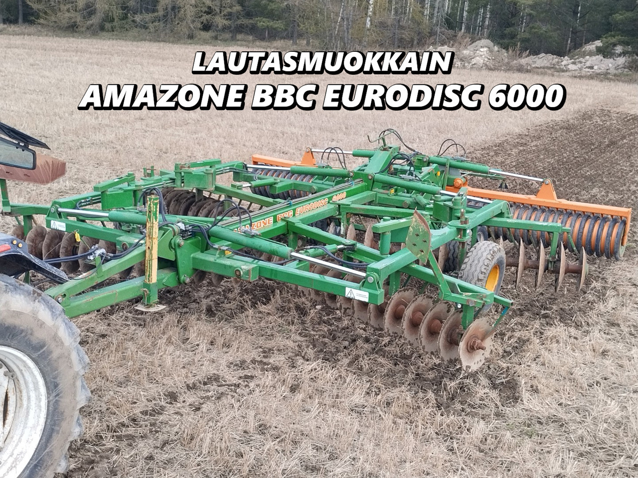 Lautasmuokkain Amazone BBG Eurodisc 6000 Hinattava ja taittuva, katso video! - Rastras: foto 1 Lautasmuokkain Amazone BBG Eurodisc 6000 Hinattava ja taittuva, katso video! - Rastras: foto 1