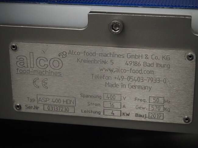 Maquinaria de alimentación Alco flattener ASP400HDN: foto 9