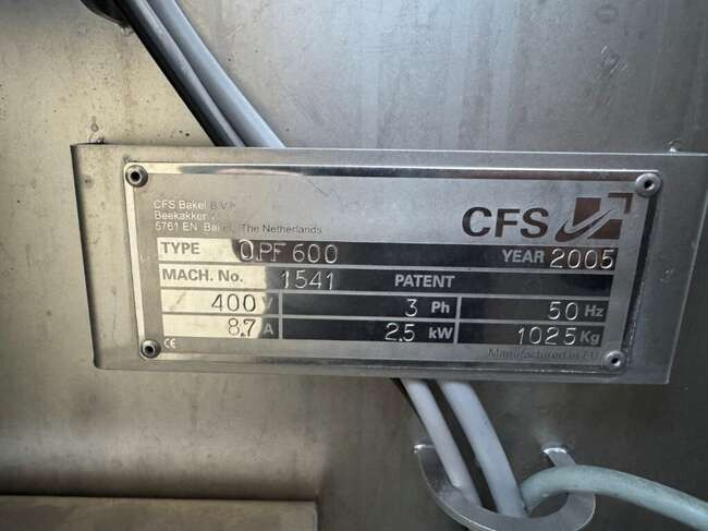 Maquinaria de alimentación CFS OptiFlour preduster OPF600: foto 8 Maquinaria de alimentación CFS OptiFlour preduster OPF600: foto 8