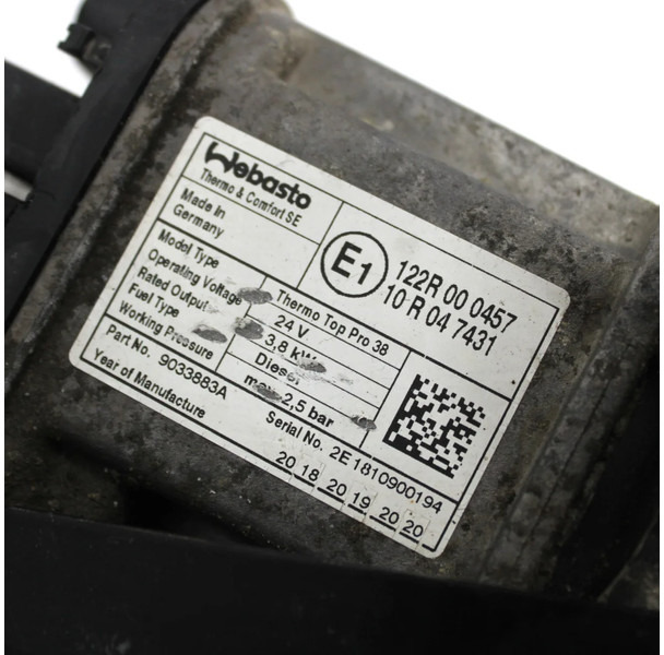 DAF XF106 Webasto 2020447 - Ventilador de habitáculo para Camión: foto 4 DAF XF106 Webasto 2020447 - Ventilador de habitáculo para Camión: foto 4