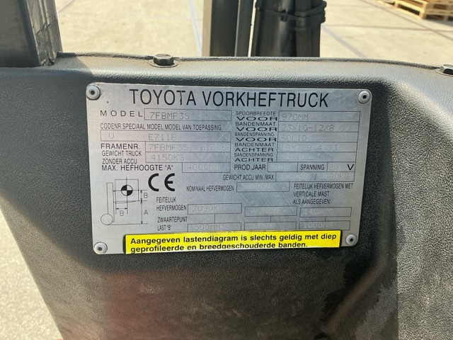 Leasing de Toyota 7FBMF35 Toyota 7FBMF35: foto 17