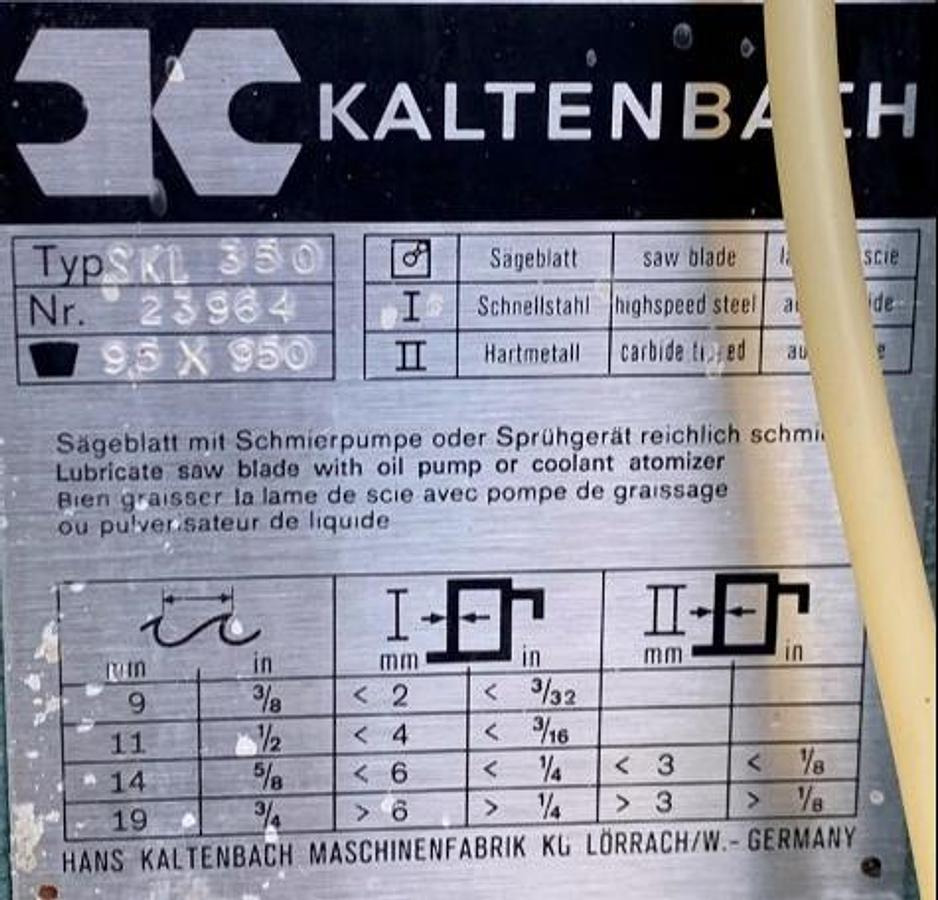 Alu-Kreissäge KALTENBACH - Máquina para metal: foto 5 Alu-Kreissäge KALTENBACH - Máquina para metal: foto 5