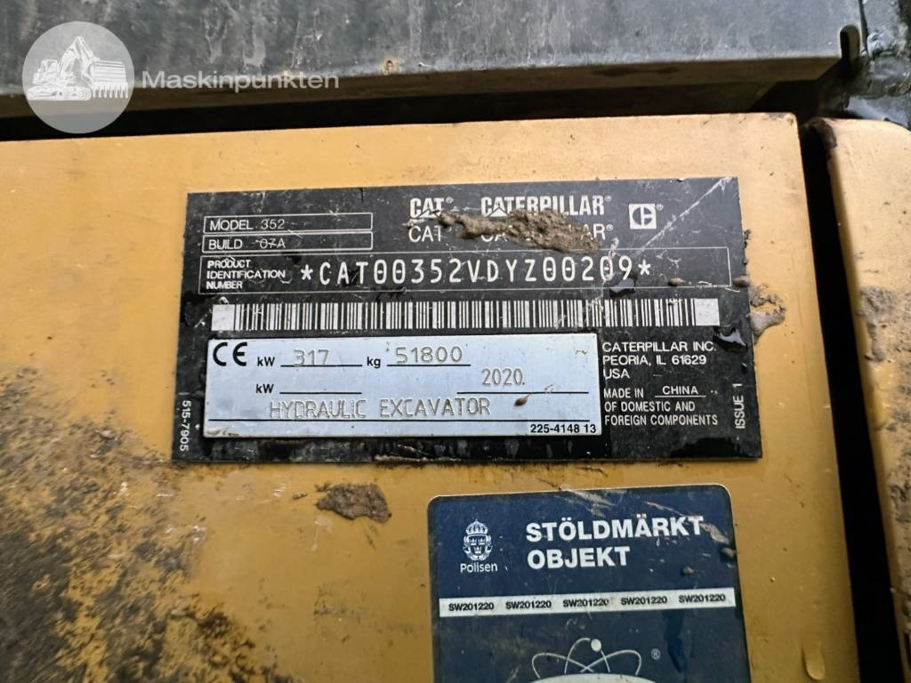 Excavadora de cadenas CAT 352: foto 9