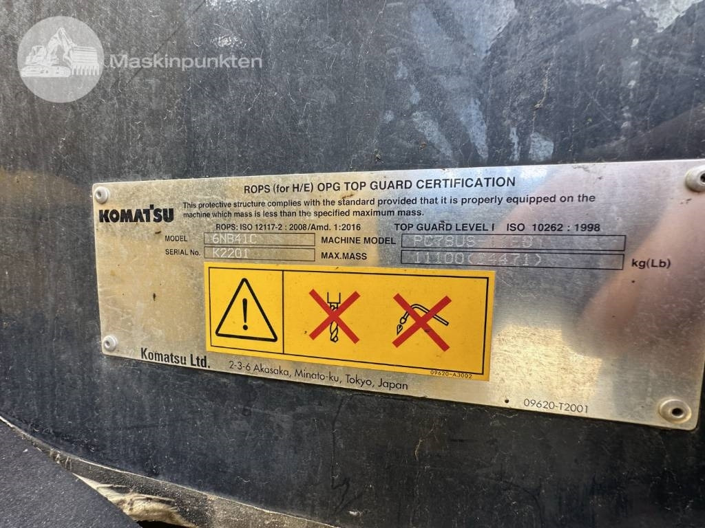 Miniexcavadora Komatsu PC 78 US-11 E0: foto 9