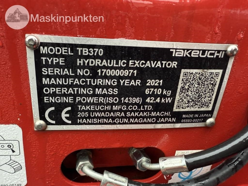 Takeuchi TB 370 - Excavadora de cadenas: foto 5 Takeuchi TB 370 - Excavadora de cadenas: foto 5