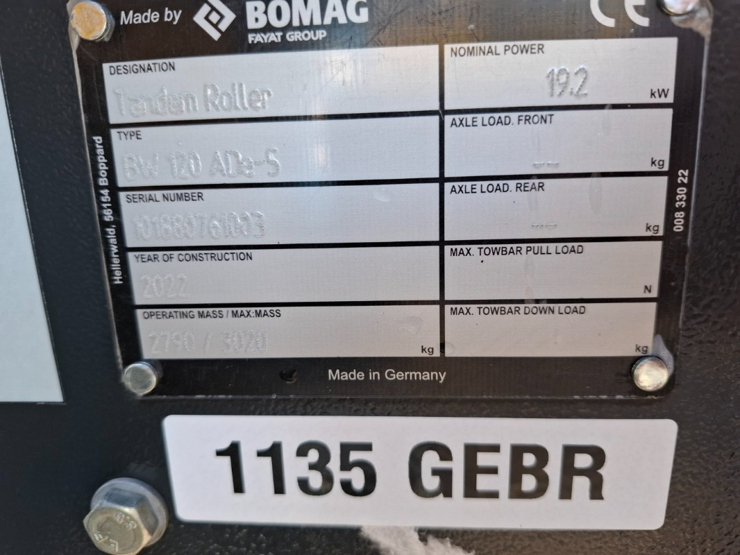 BOMAG DE BW 120 ADe-5 - Rodillo: foto 2 BOMAG DE BW 120 ADe-5 - Rodillo: foto 2