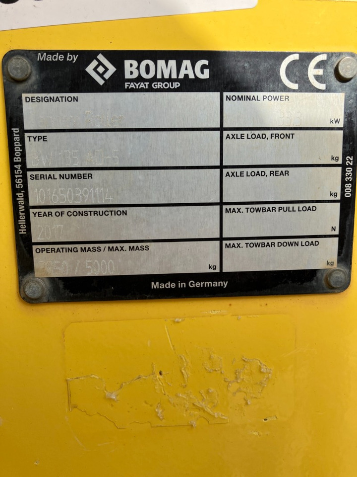 BOMAG DE BW 135 AD-5 Stage IIIa/Tier 4i - Rodillo: foto 3 BOMAG DE BW 135 AD-5 Stage IIIa/Tier 4i - Rodillo: foto 3