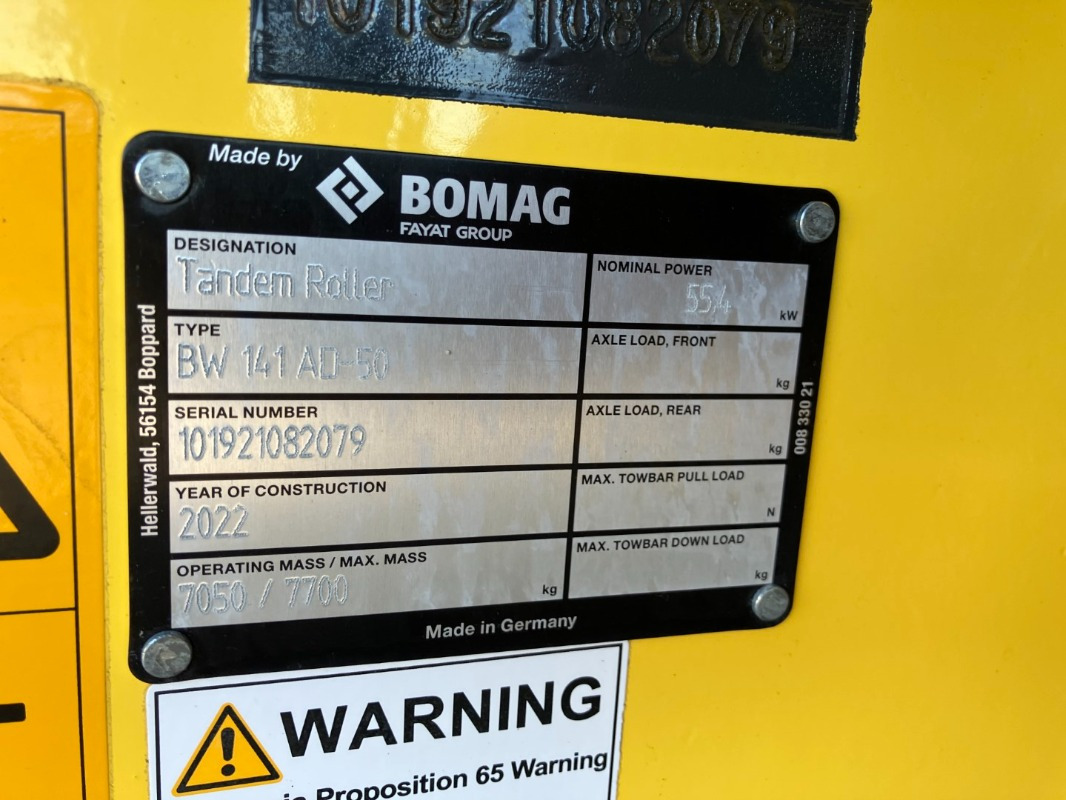 BOMAG DE BW 141 AD-50 Stage IIIa / Tier3 - Rodillo: foto 1 BOMAG DE BW 141 AD-50 Stage IIIa / Tier3 - Rodillo: foto 1