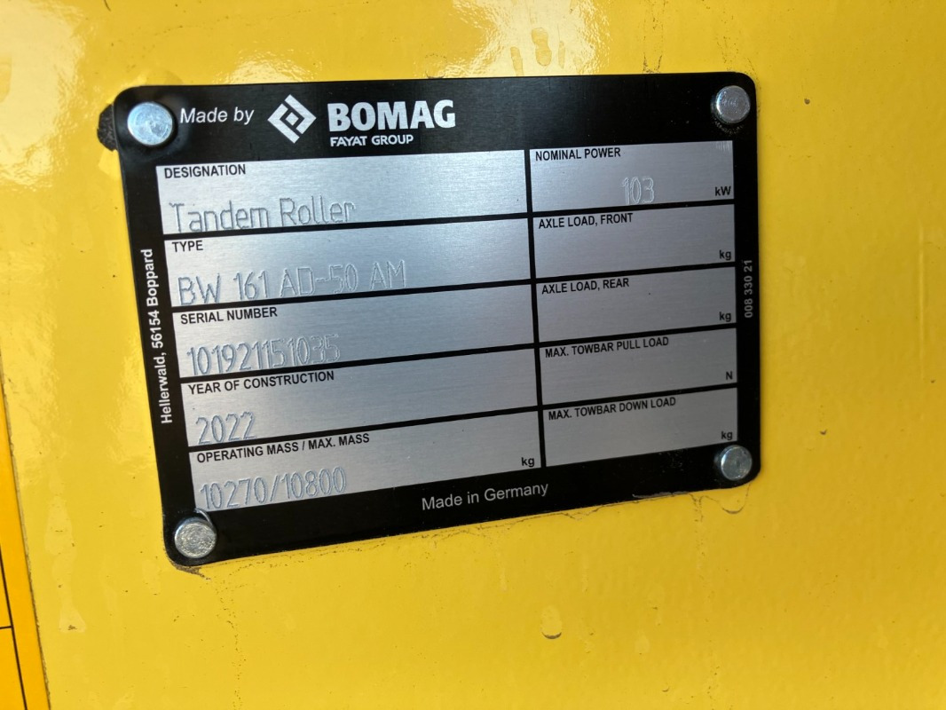 BOMAG DE BW 161 AD-50 AM Stage II/Tier 2 - Rodillo: foto 2 BOMAG DE BW 161 AD-50 AM Stage II/Tier 2 - Rodillo: foto 2