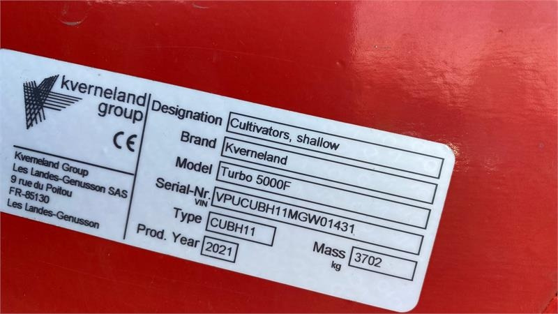 Grada Kverneland TURBO 5000 Foldbar: foto 8