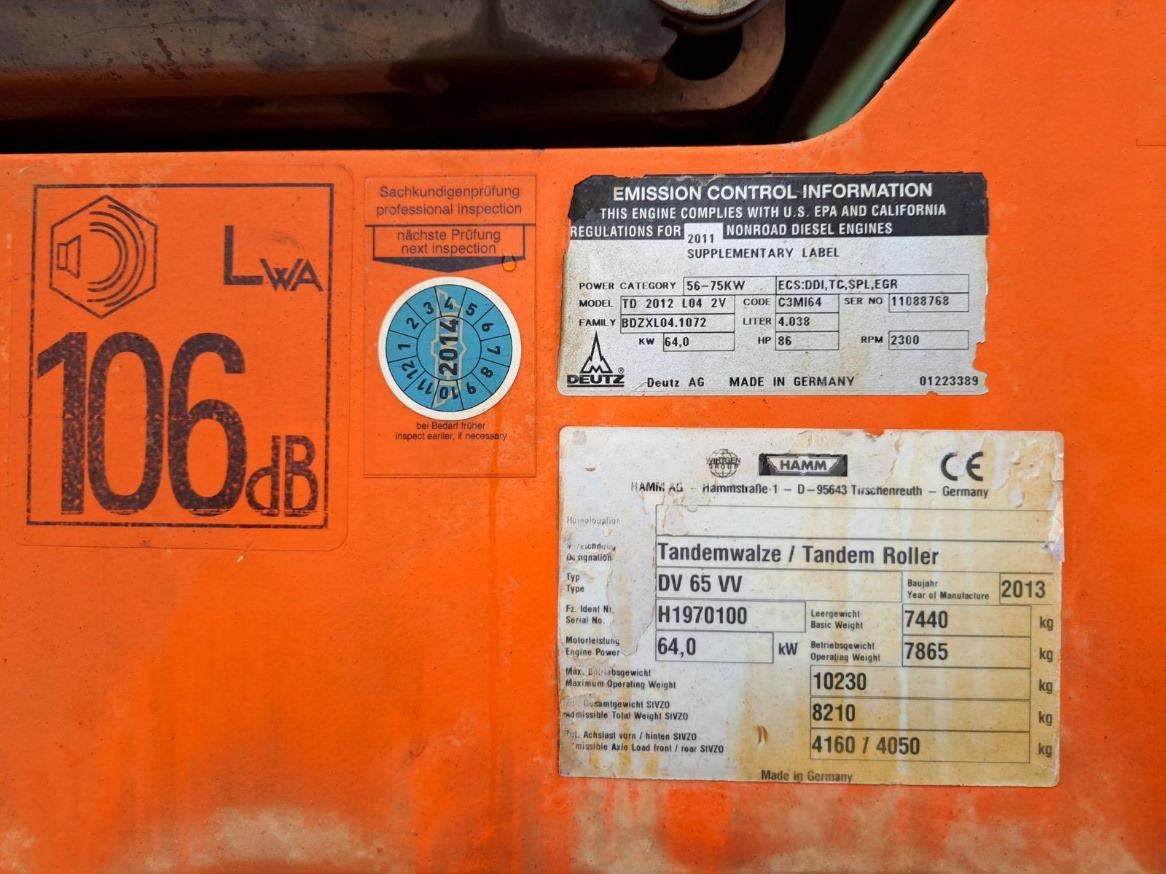 HAMM DV 65 VV - Apisonadora de asfalto: foto 5 HAMM DV 65 VV - Apisonadora de asfalto: foto 5
