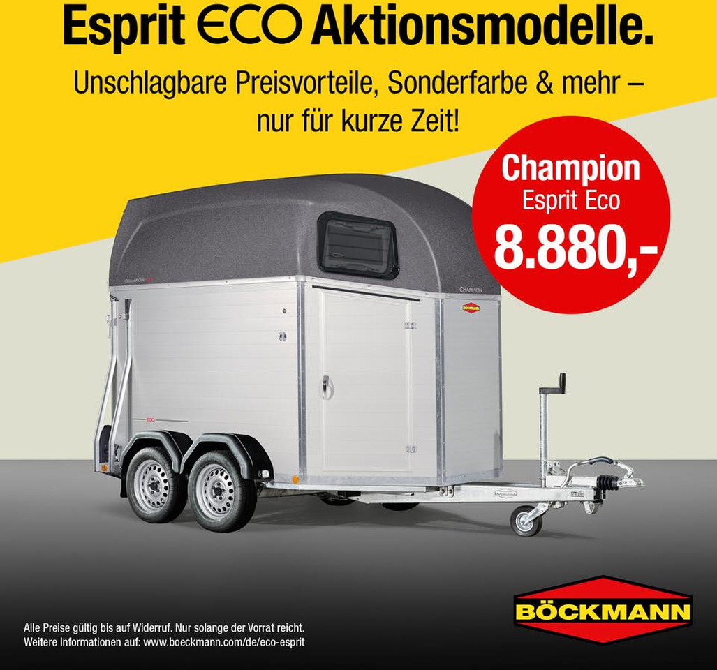 Böckmann Pferdeanhänger Champion Esprit ECO Sattelkammer - Remolque para caballos: foto 1 Böckmann Pferdeanhänger Champion Esprit ECO Sattelkammer - Remolque para caballos: foto 1
