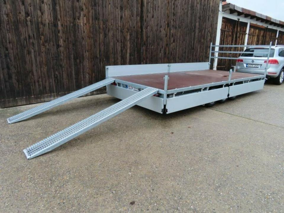 Hulco - PKW Anhänger Tridem, 3,5 to Leihanhänger Mietfahrzeug 5m - Remolque plataforma/ Caja abierta: foto 1 Hulco - PKW Anhänger Tridem, 3,5 to Leihanhänger Mietfahrzeug 5m - Remolque plataforma/ Caja abierta: foto 1