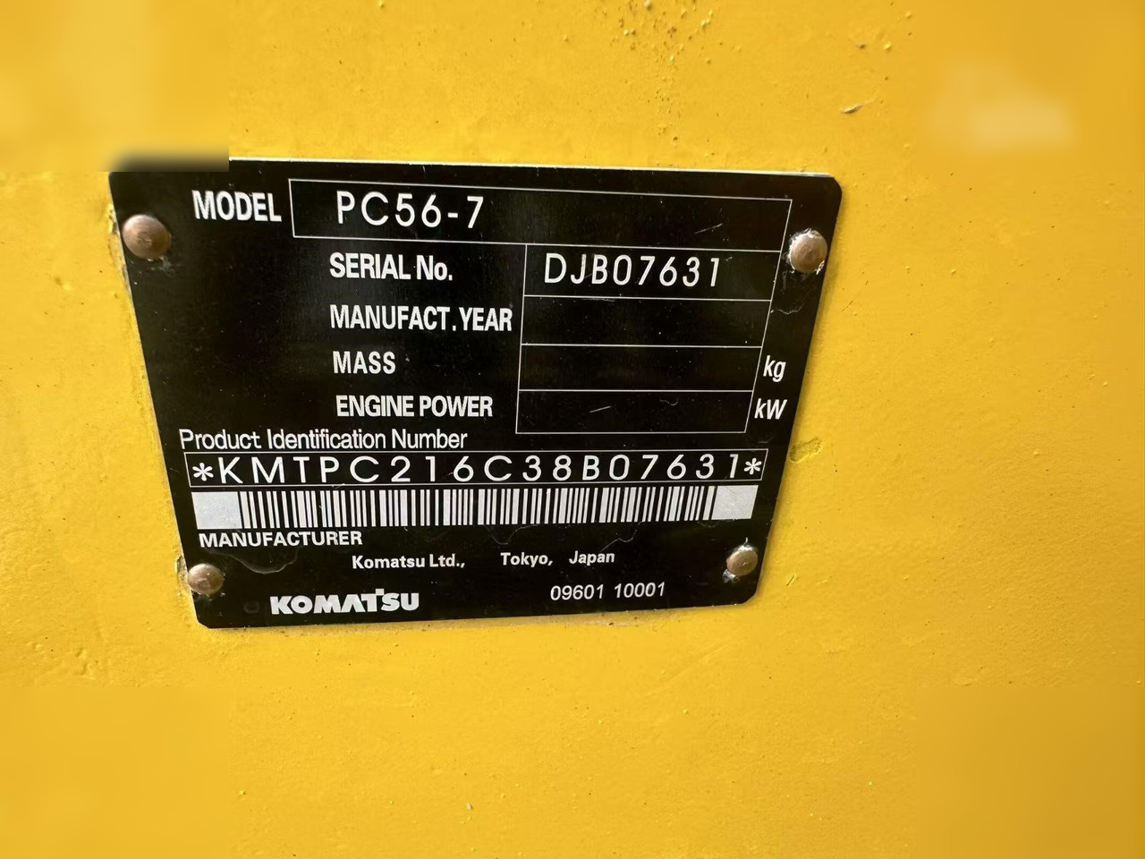 Miniexcavadora KOMATSU PC56-7: foto 18