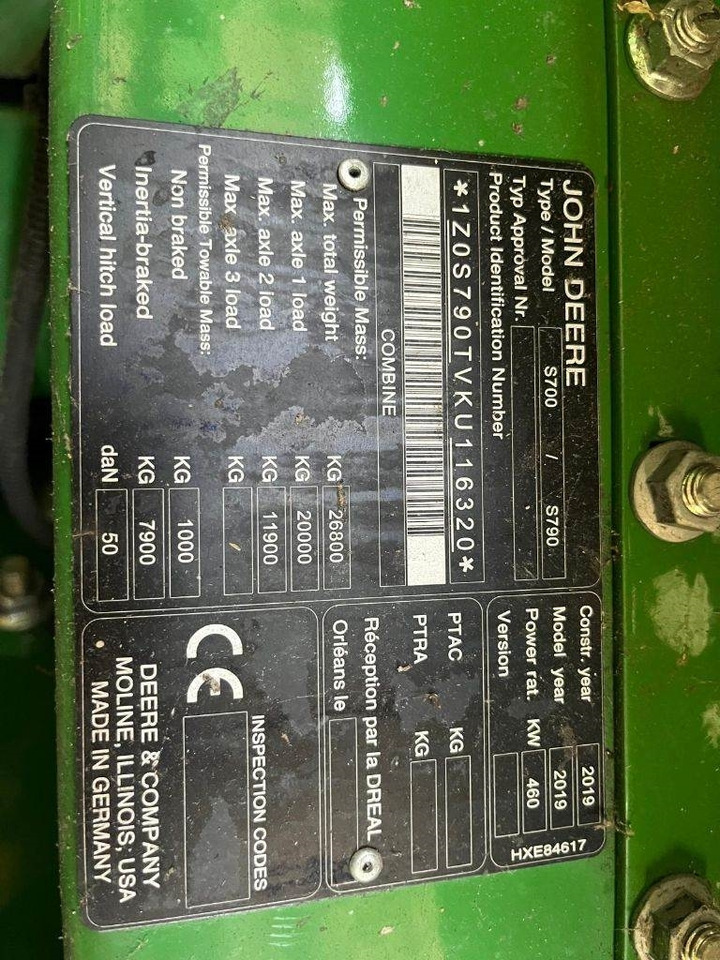 John Deere S790 i - Cosechadora de granos: foto 4 John Deere S790 i - Cosechadora de granos: foto 4