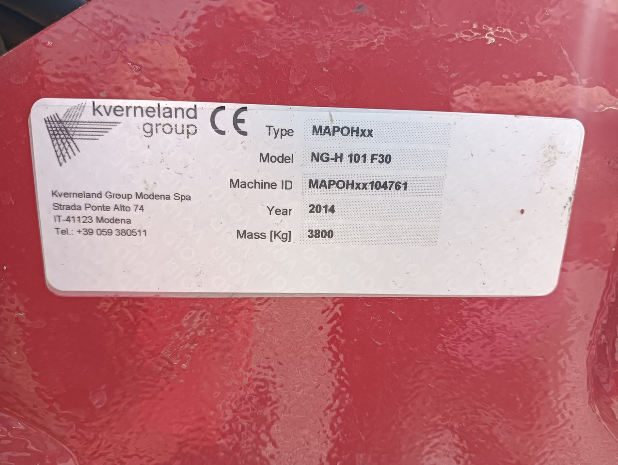 Grada rotativa KVERNELAND NG-H 101 F30: foto 7