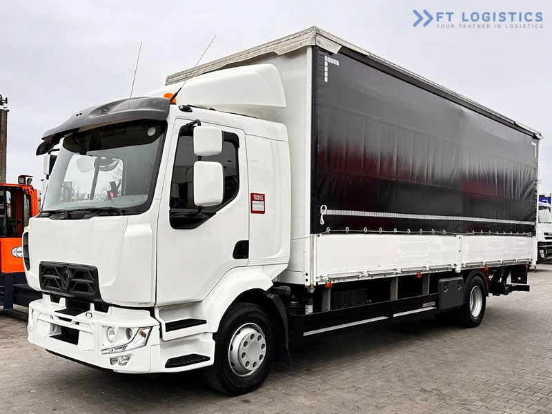 Camión lona Renault Midlum 250 Renault D 250 / AUTOMATIC / 4X2 / 18 PALLETS / TAIL LIFT / SIDE BOARDS / curtainsider truck: foto 1