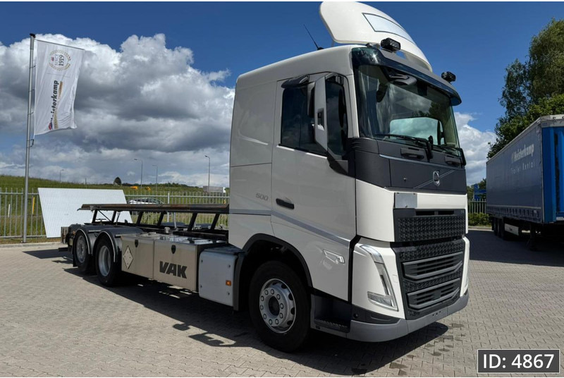 Volvo FH 500 Globetrotter, Euro 6, / 6x2 / Hydraulic body / frame 7.4 m / Tail lift - Camión portacontenedore/ Intercambiable: foto 5 Volvo FH 500 Globetrotter, Euro 6, / 6x2 / Hydraulic body / frame 7.4 m / Tail lift - Camión portacontenedore/ Intercambiable: foto 5