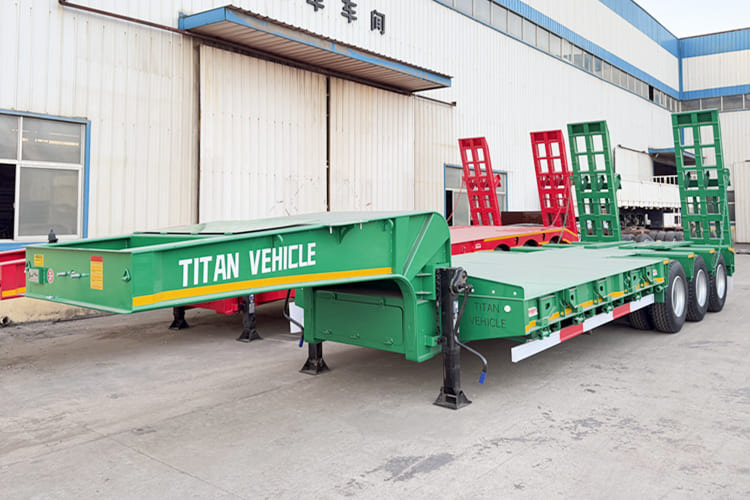 TITAN Exposed Tyre 3 Axle 80 Tons Low Bed Trailer Price - Semirremolque góndola rebajadas: foto 5 TITAN Exposed Tyre 3 Axle 80 Tons Low Bed Trailer Price - Semirremolque góndola rebajadas: foto 5