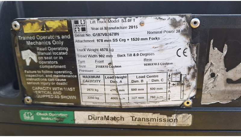 Carretilla elevadora de gas Hyster S3.0ft: foto 9 Carretilla elevadora de gas Hyster S3.0ft: foto 9