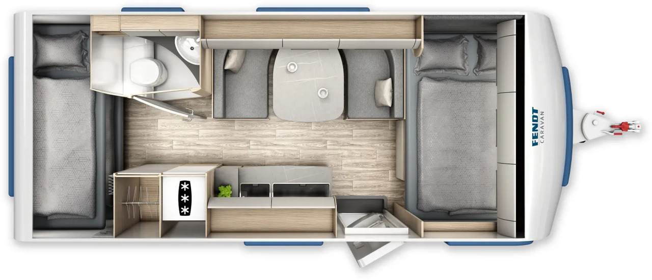 Wohnwagen Fendt Bianco Activ 515 SKF Neues Modell - Caravana: foto 2 Wohnwagen Fendt Bianco Activ 515 SKF Neues Modell - Caravana: foto 2