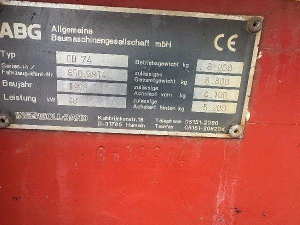 Apisonadora de asfalto ABG DD74: foto 8