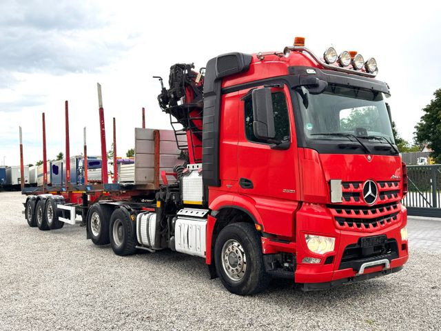 Mercedes-Benz 2651*6x2/4x4*HAD*PALFINGER-KRAN*KOMPLETTZUG*LENK - Cabeza tractora, Semirremolque maderero: foto 1 Mercedes-Benz 2651*6x2/4x4*HAD*PALFINGER-KRAN*KOMPLETTZUG*LENK - Cabeza tractora, Semirremolque maderero: foto 1