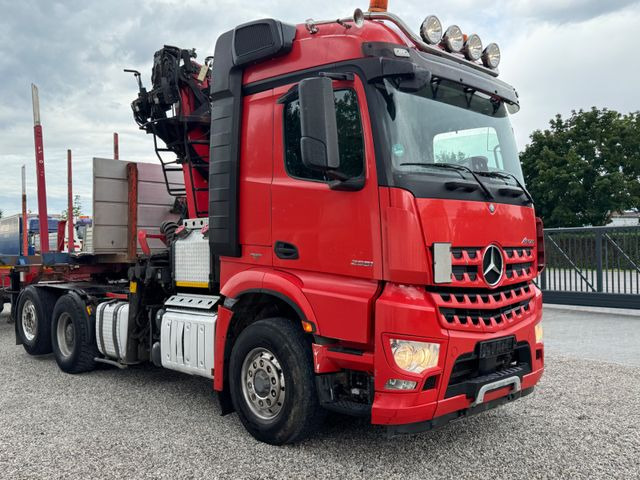 Mercedes-Benz 2651*6x2/4x4*HAD*PALFINGER-KRAN*KOMPLETTZUG*LENK - Cabeza tractora, Semirremolque maderero: foto 4 Mercedes-Benz 2651*6x2/4x4*HAD*PALFINGER-KRAN*KOMPLETTZUG*LENK - Cabeza tractora, Semirremolque maderero: foto 4