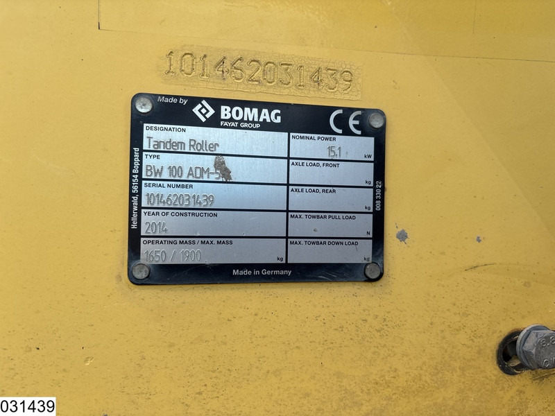 Bomag BW 100ADM-5 1284h, 15.1KW - Rodillo: foto 5 Bomag BW 100ADM-5 1284h, 15.1KW - Rodillo: foto 5