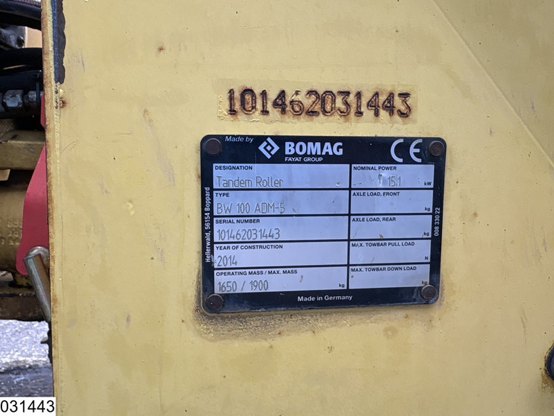 Bomag BW 100ADM-5 2252h, 15.1KW - Rodillo: foto 5 Bomag BW 100ADM-5 2252h, 15.1KW - Rodillo: foto 5
