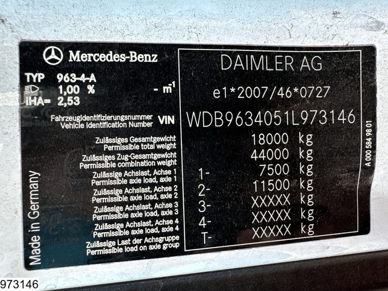 Cabeza tractora Mercedes-Benz Actros 1843 EURO 6, Retarder, Lohr, Standairco: foto 7